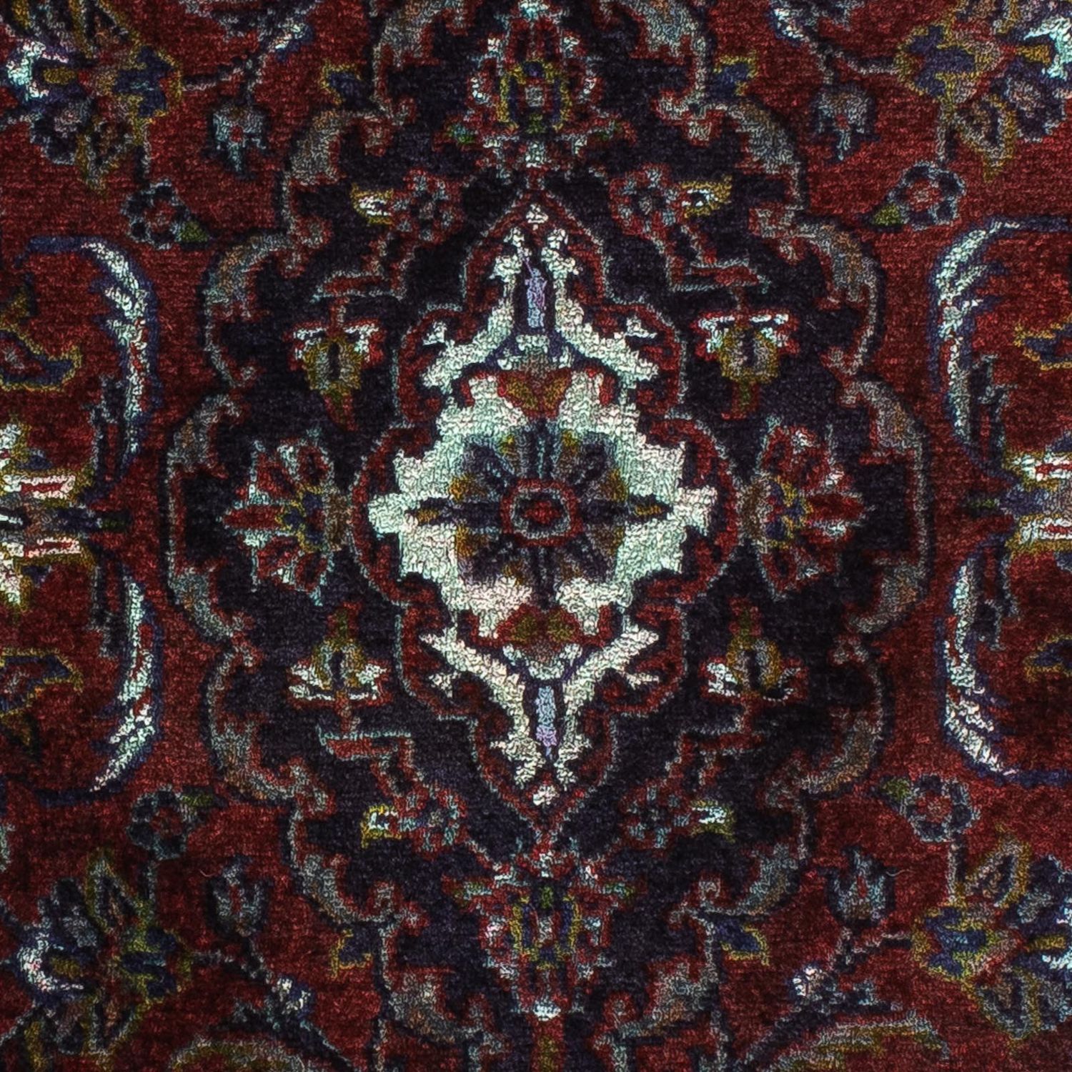 Tappeto Persero - Keshan - 128 x 70 cm - rosso scuro