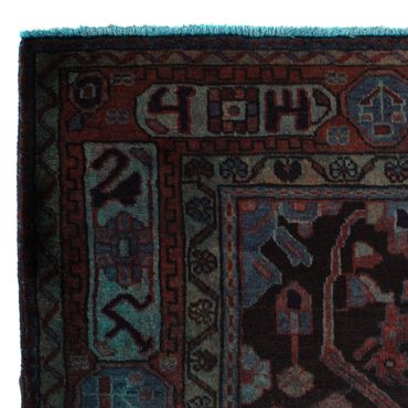 Tapis persan - Nomadic - 134 x 95 cm - bleu foncé