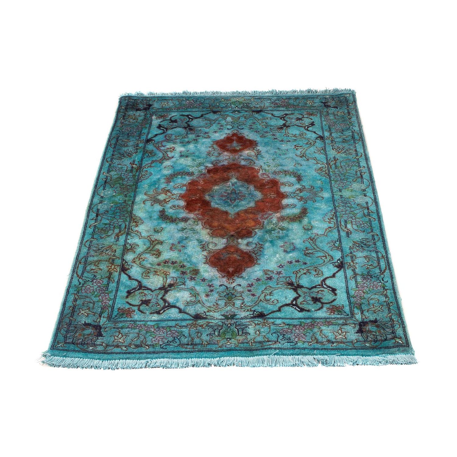 Perzisch tapijt - Tabriz - Royal - 124 x 77 cm - turkoois