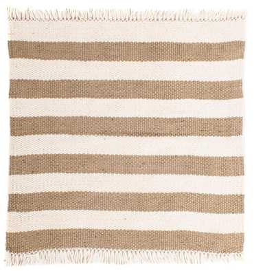 Alfombra Kelim - Tendencia cuadrado  - 68 x 64 cm - beige