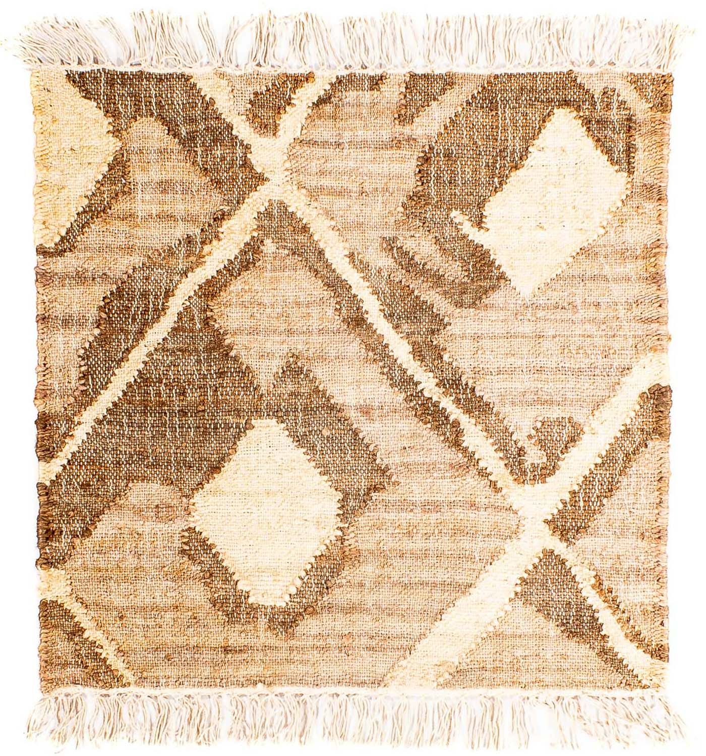 Kelim Rug - Trendy square  - 63 x 62 cm - light brown