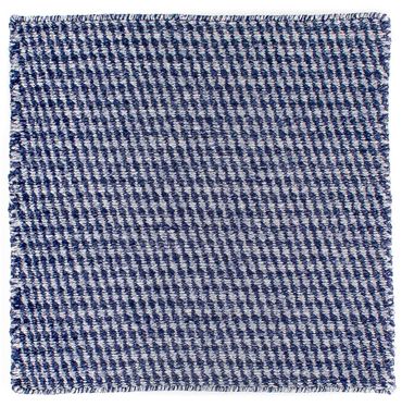 Tapis Kelim - Tendance carré  - 63 x 62 cm - bleu foncé