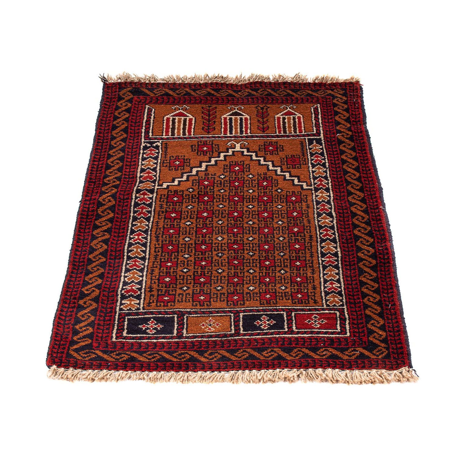 Tapis Belutsch - 128 x 75 cm - rouge foncé