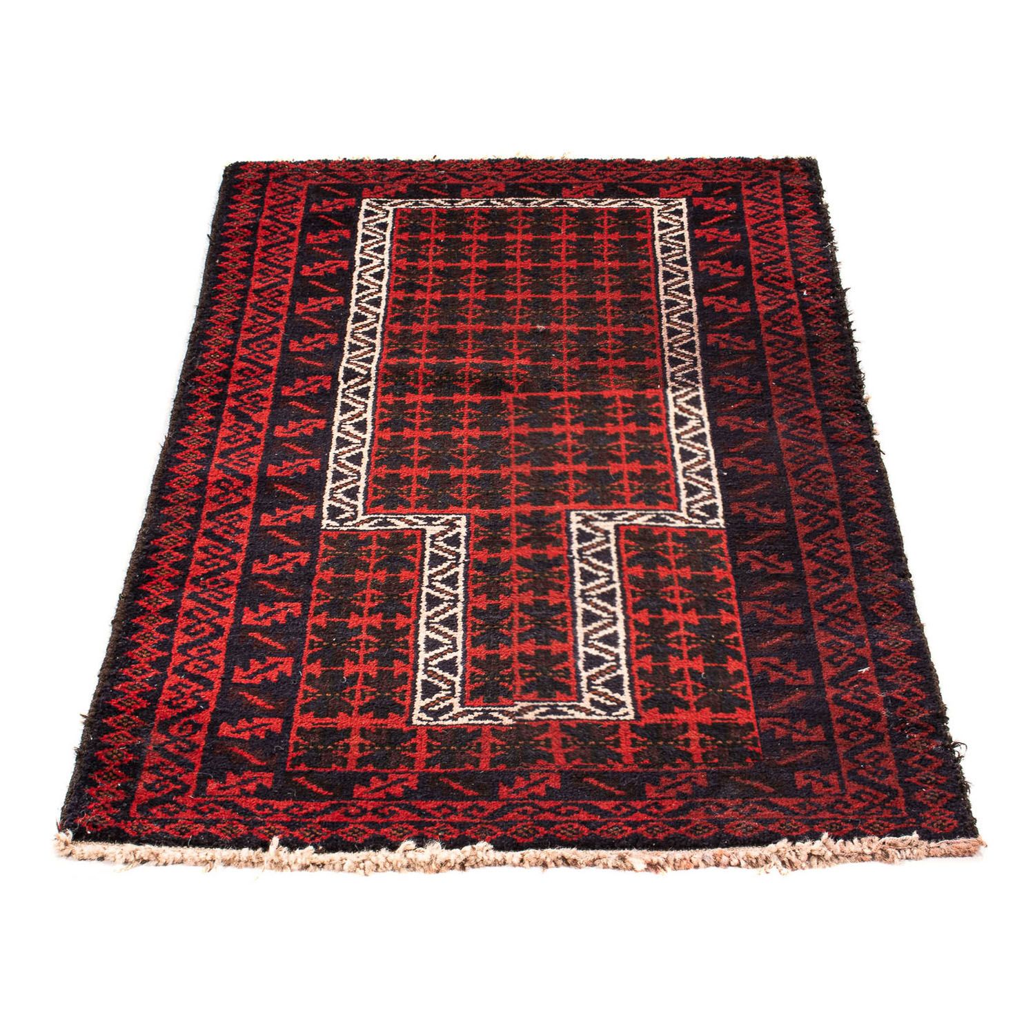 Tapis Belutsch - 130 x 73 cm - rouge foncé