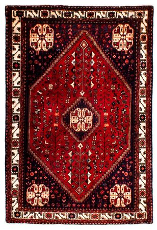 Alfombra persa - Nómada - 144 x 98 cm - rojo oscuro