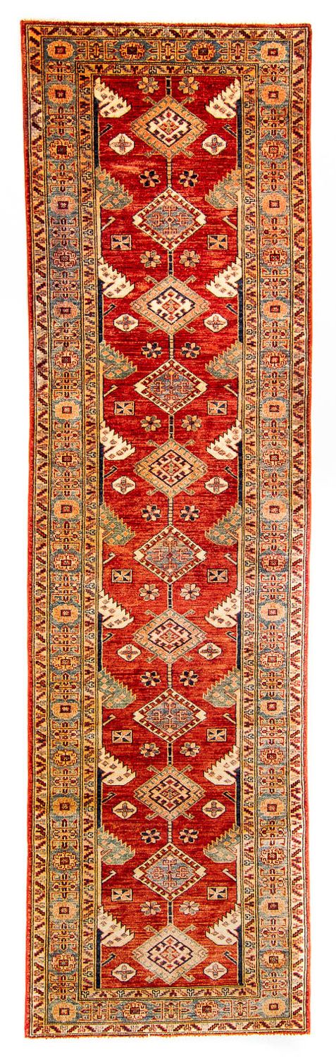 Corredor Tapete Ziegler - Kazak - 321 x 84 cm - vermelho