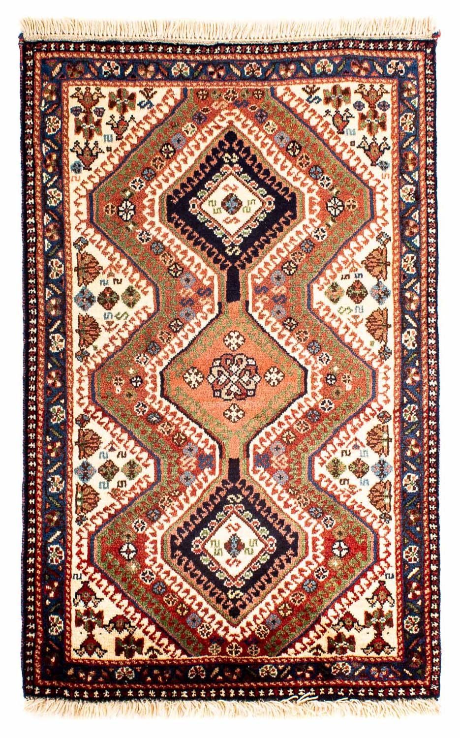 Tapis persan - Nomadic - 101 x 64 cm - marron clair