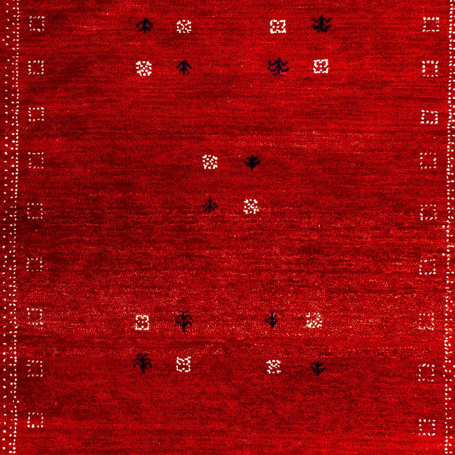 Alfombra Gabbeh - Loribaft Persa - 120 x 80 cm - rojo oscuro