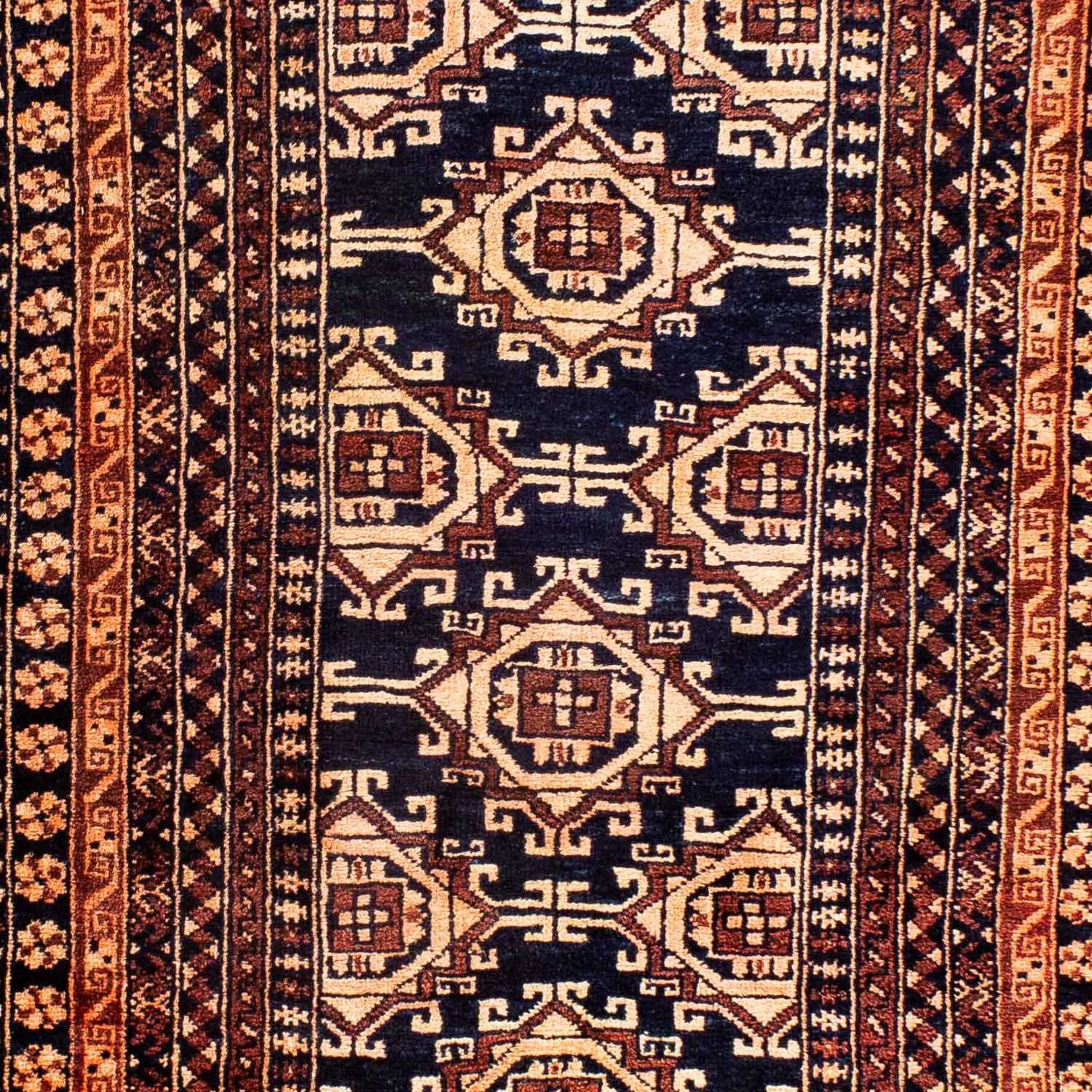 Afghansk teppe - 140 x 94 cm - mørkeblå