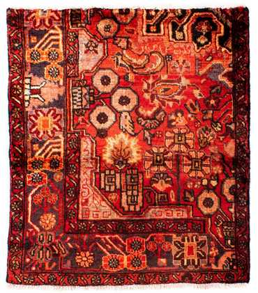 Perser Rug - Nomadic square  - 92 x 82 cm - dark red