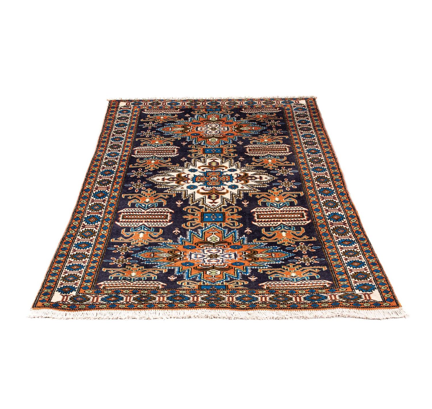 Alfombra persa - Nómada - 170 x 110 cm - azul oscuro