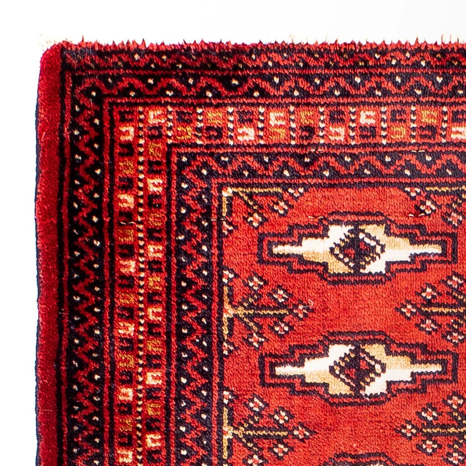 Tapete turquaman - 88 x 67 cm - vermelho escuro