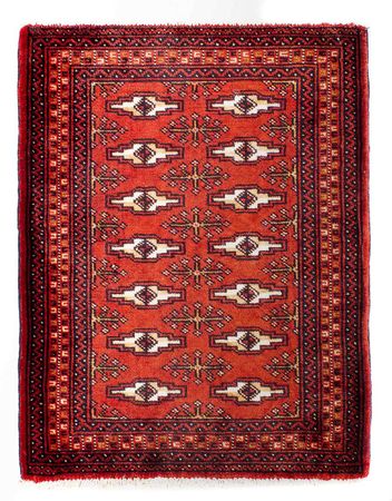 Tappeto Turkaman - 88 x 67 cm - rosso scuro