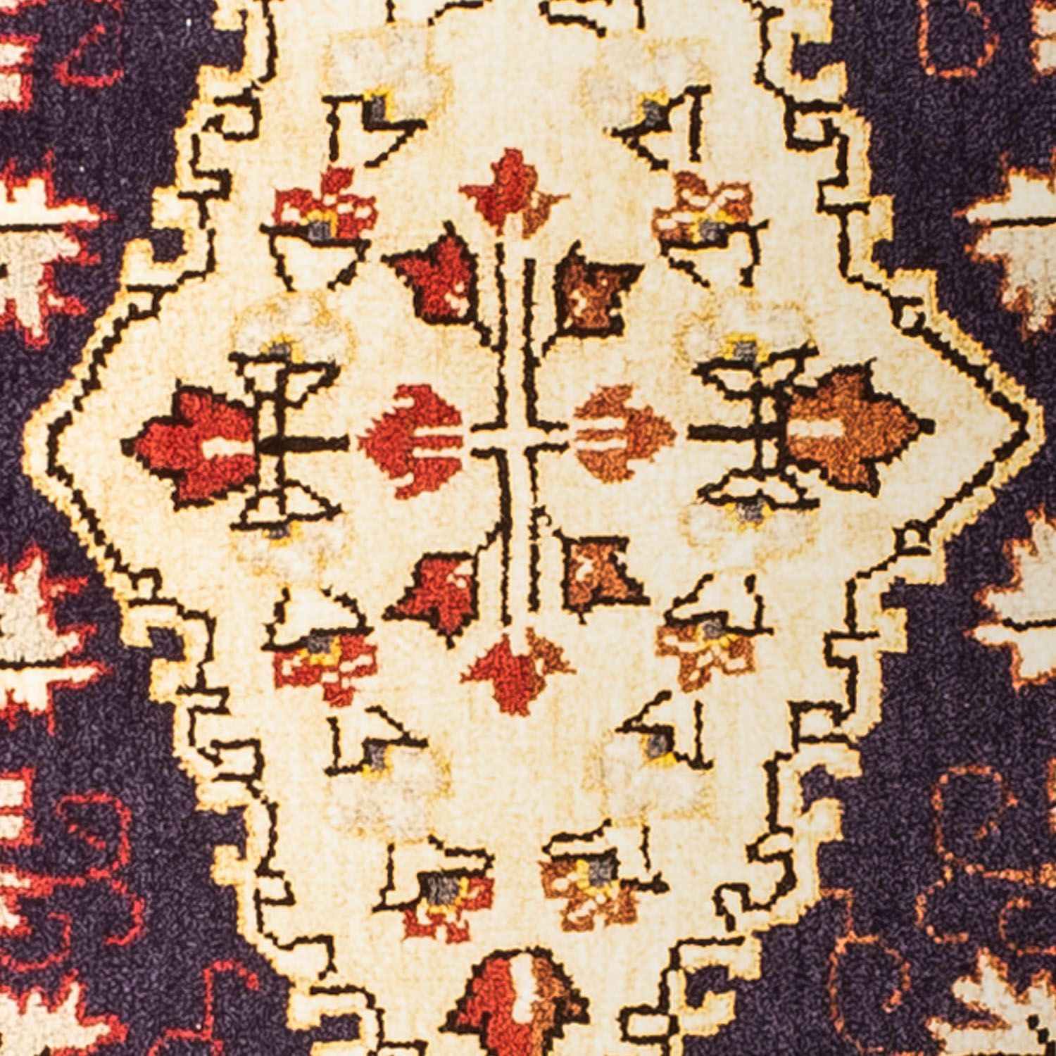 Alfombra persa - Keshan - 93 x 72 cm - azul oscuro