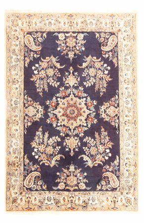 Tapis persan - Nain - Royal - 197 x 129 cm - bleu foncé