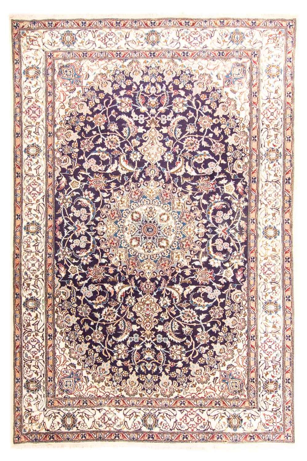 Tapis persan - Nain - Royal - 292 x 197 cm - bleu foncé