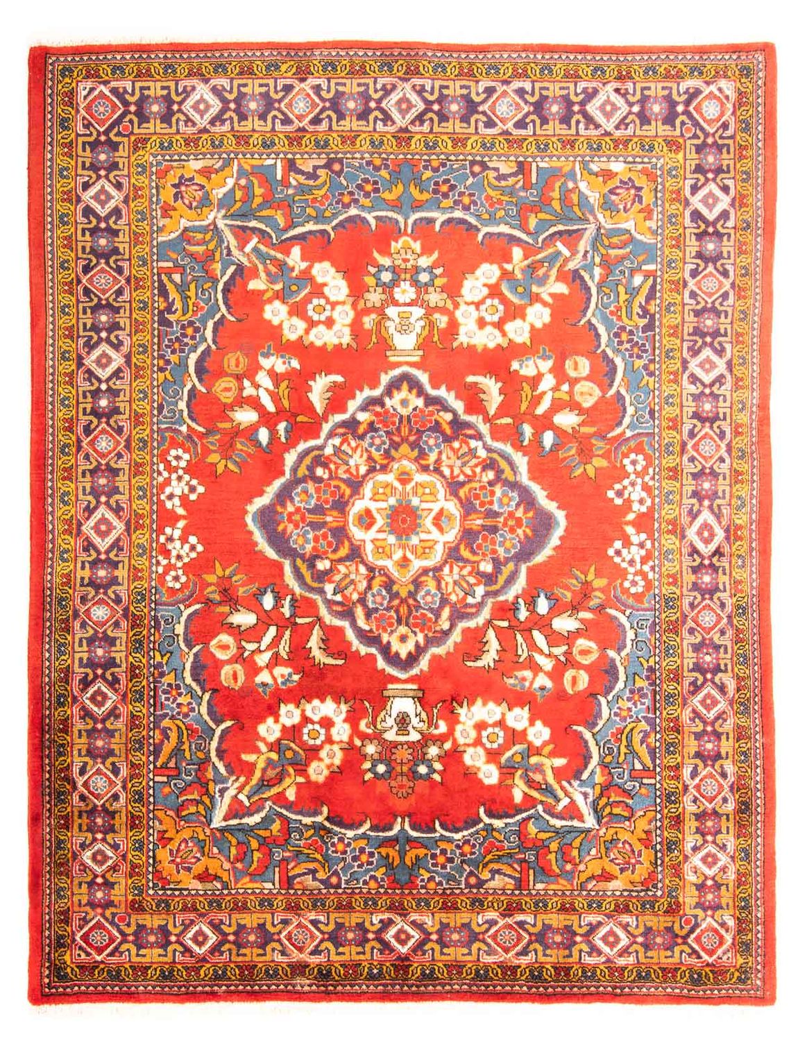 Tapis persan - Nomadic - 210 x 173 cm - rouge