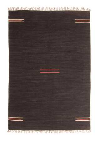 Alfombra Kelim - Tendencia - 195 x 132 cm - marrón oscuro