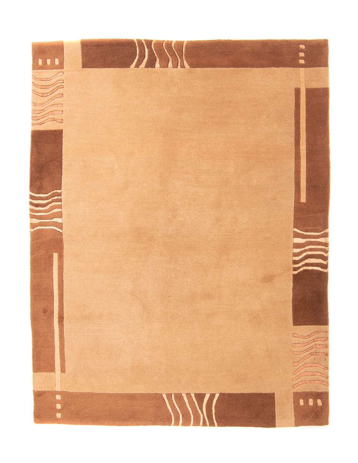 Nepal Tæppe - 196 x 147 cm - lys brun