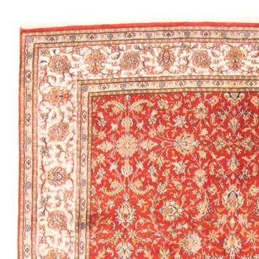 Tapis en soie - Soie du Cachemire - 277 x 186 cm - rouge