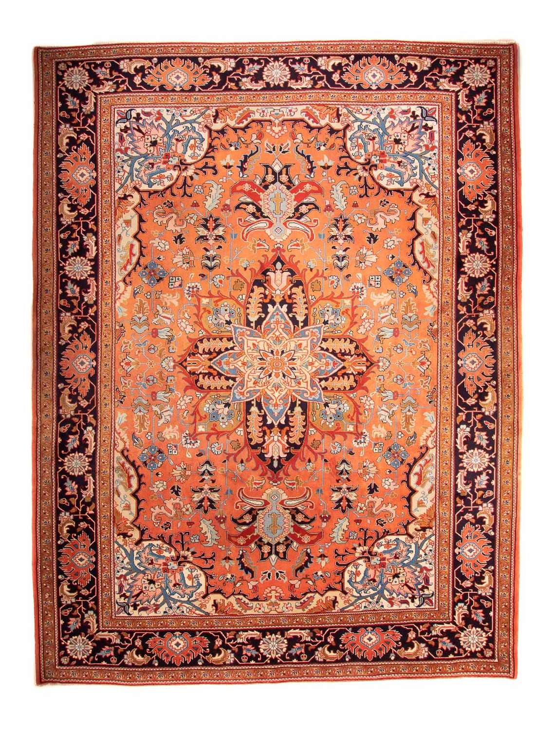 Perský koberec - Tabríz - Královský - 400 x 300 cm - rezavá