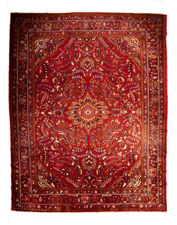 Alfombra persa - Nómada - 460 x 326 cm - rojo oscuro