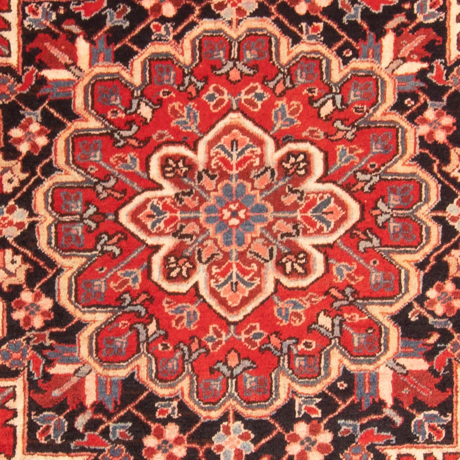 Alfombra persa - Nómada - 360 x 277 cm - rojo oscuro