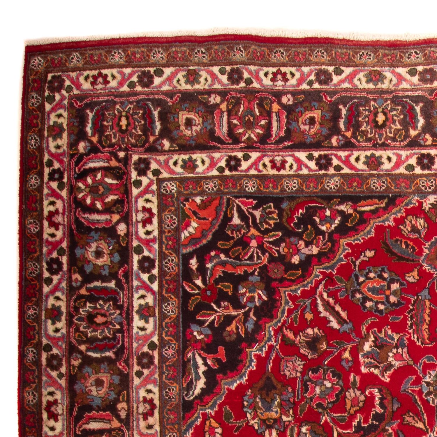 Tapis persan - Classique carré  - 320 x 300 cm - rouge foncé