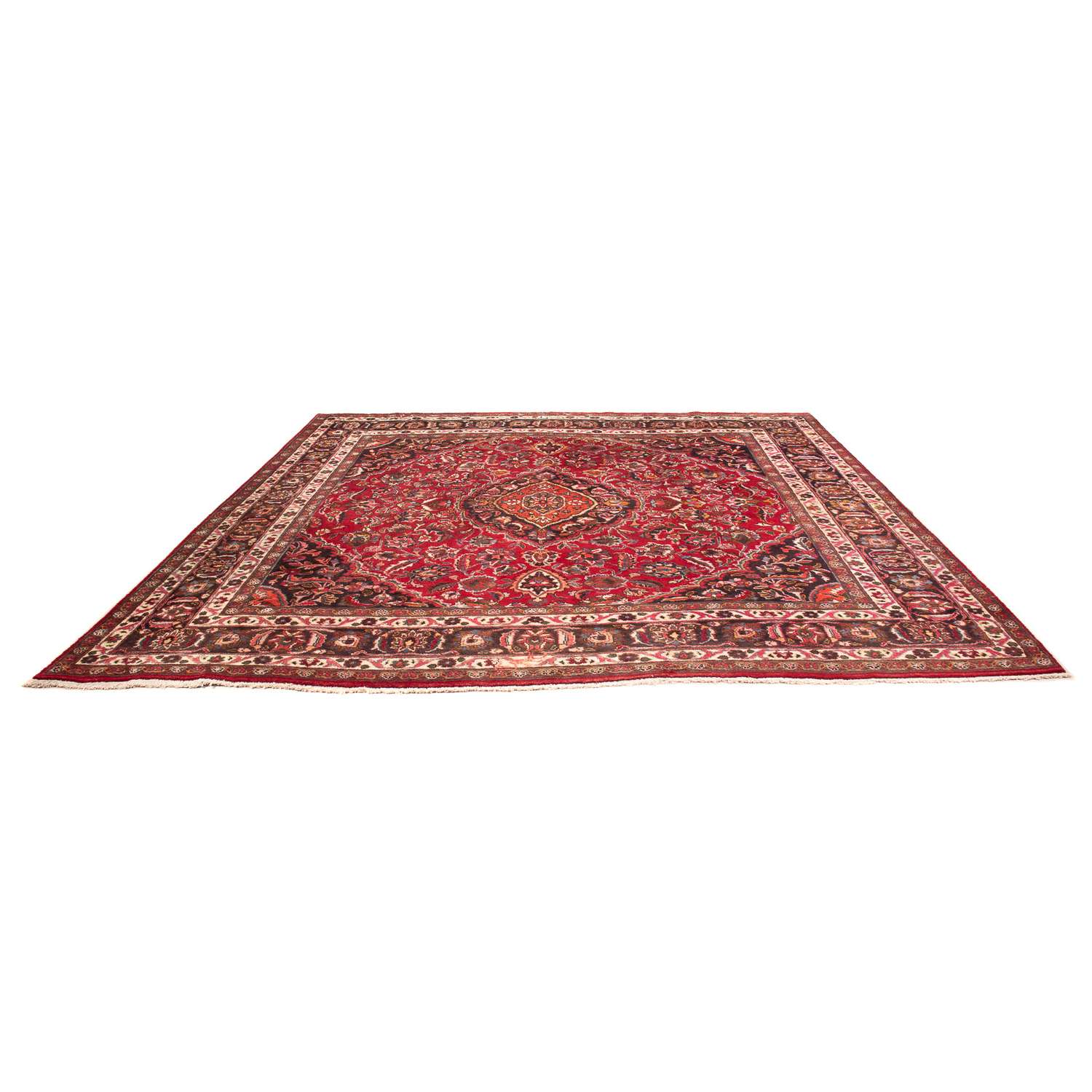 Perský koberec - Klasický čtvercový  - 320 x 300 cm - tmavě červená