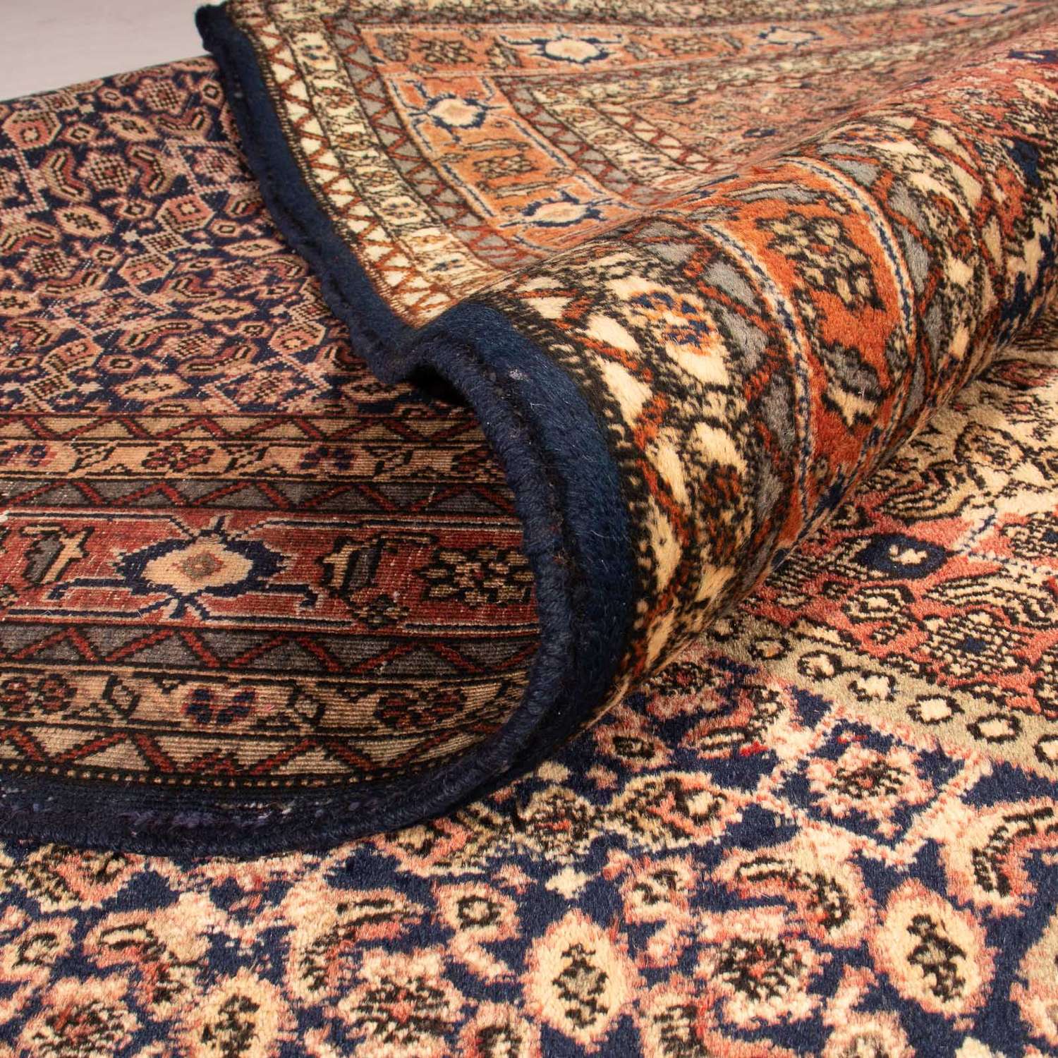 Persisk tæppe - Nomadisk - 330 x 220 cm - mørkeblå