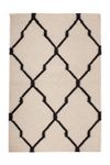 Kelim matta - trendig - 95 x 60 cm - beige