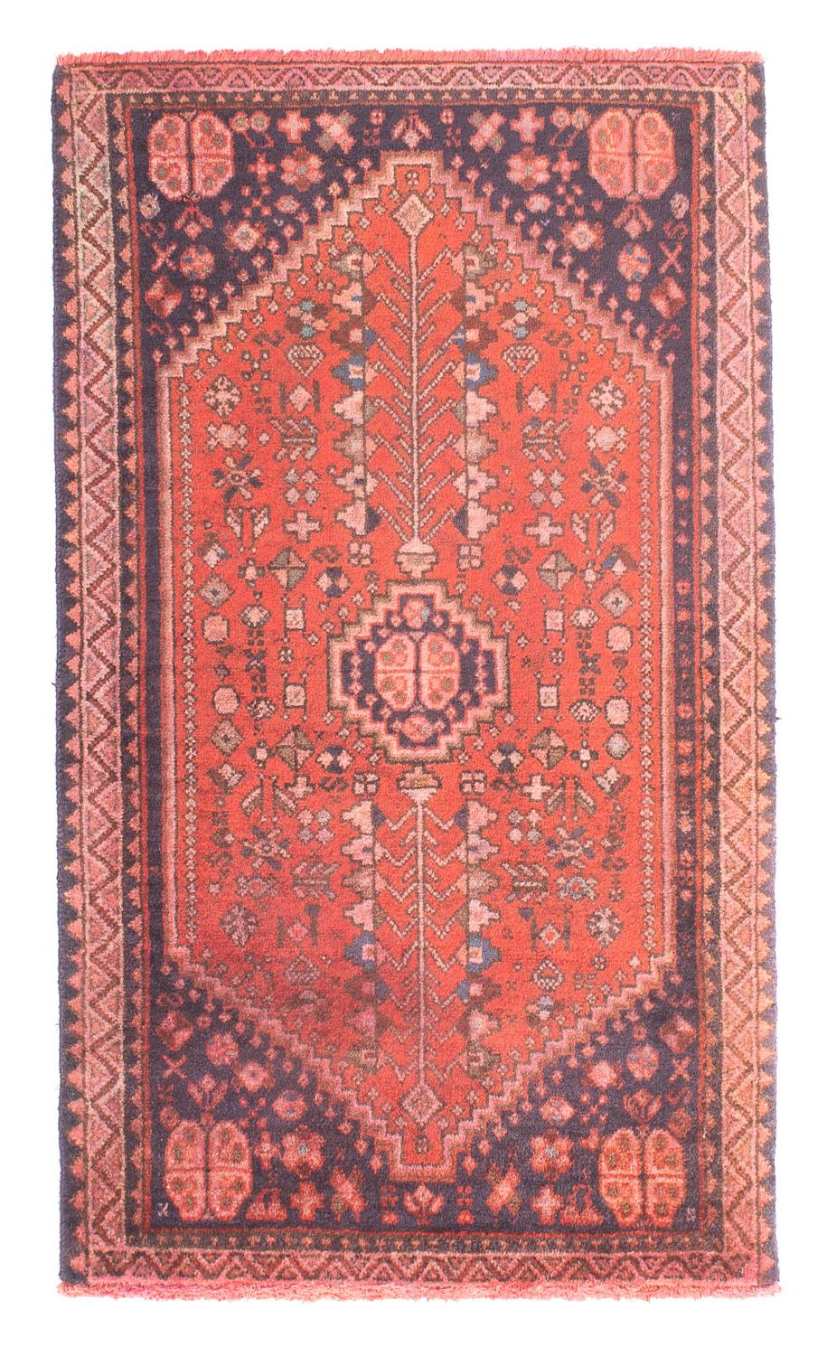 Alfombra persa - Nómada - 97 x 56 cm - rojo claro