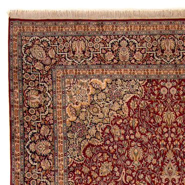 Silk Rug - Kashmir Silk - 306 x 208 cm - dark red