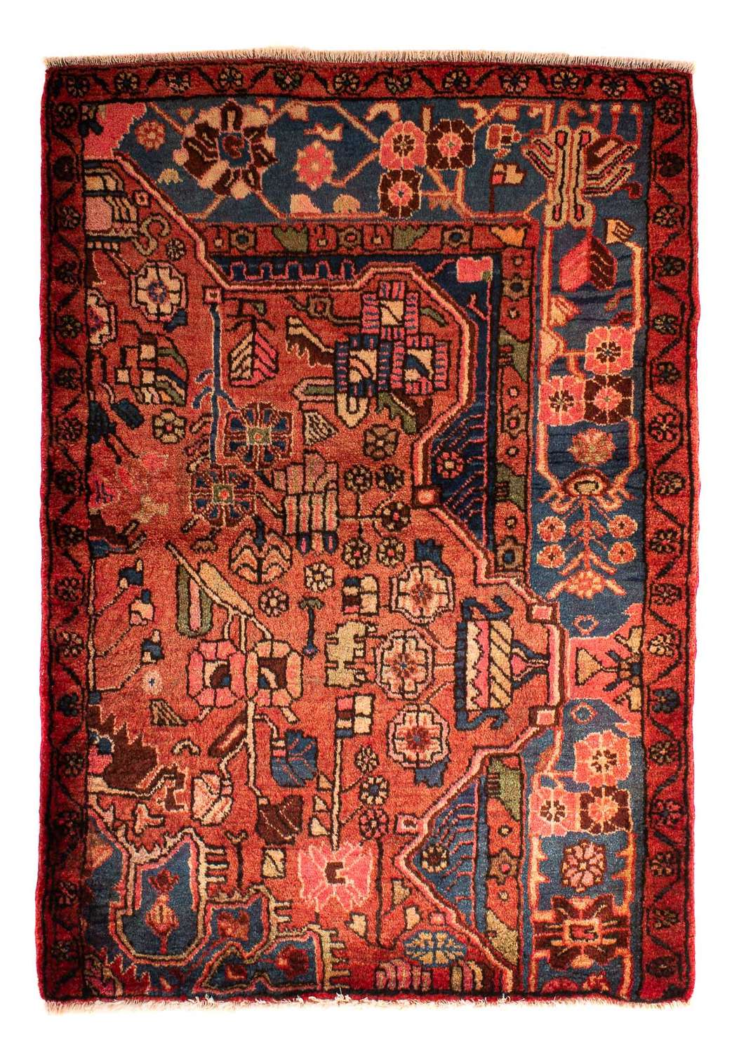 Persisk teppe - Nomadisk - 122 x 88 cm - flerfarget