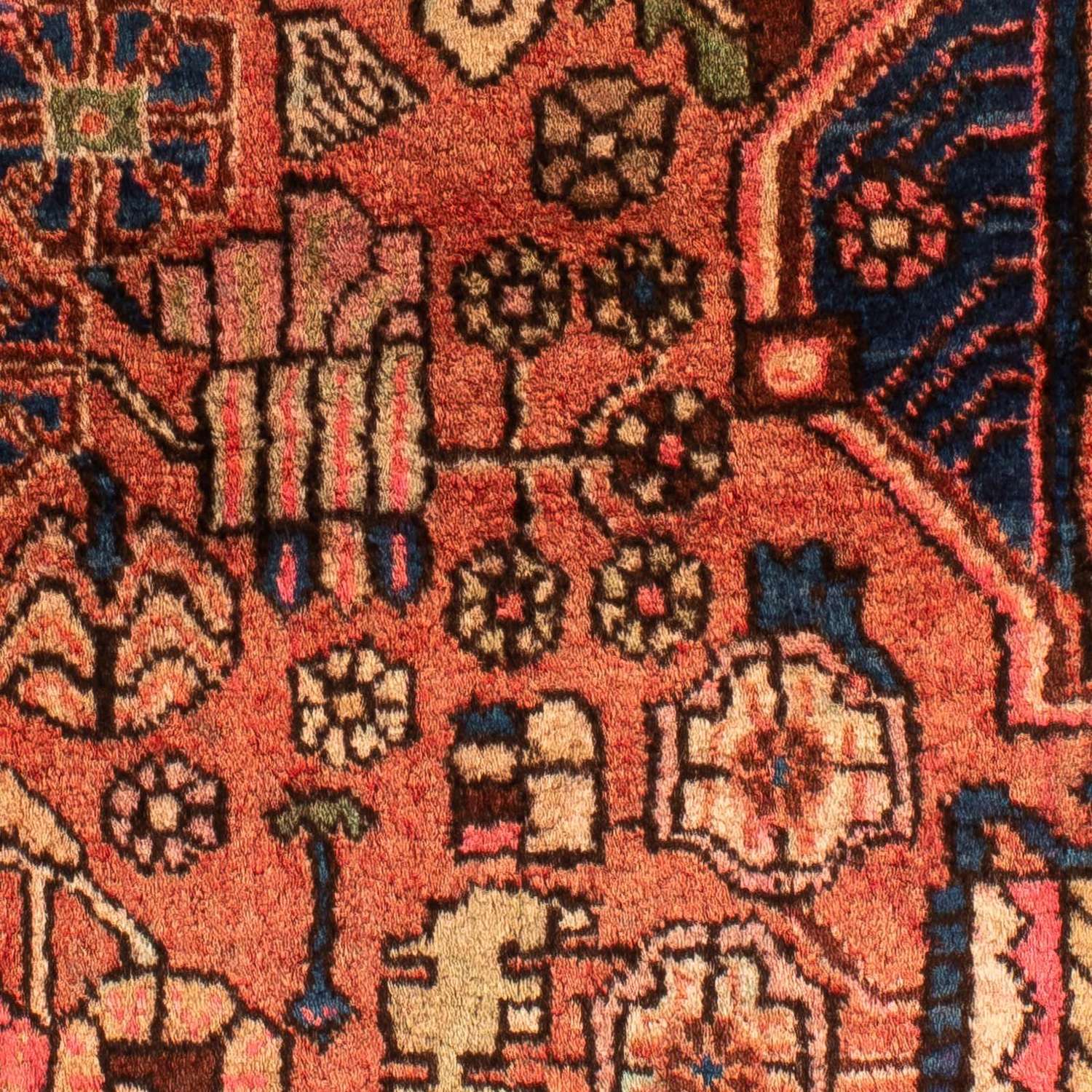 Persisk teppe - Nomadisk - 122 x 88 cm - flerfarget