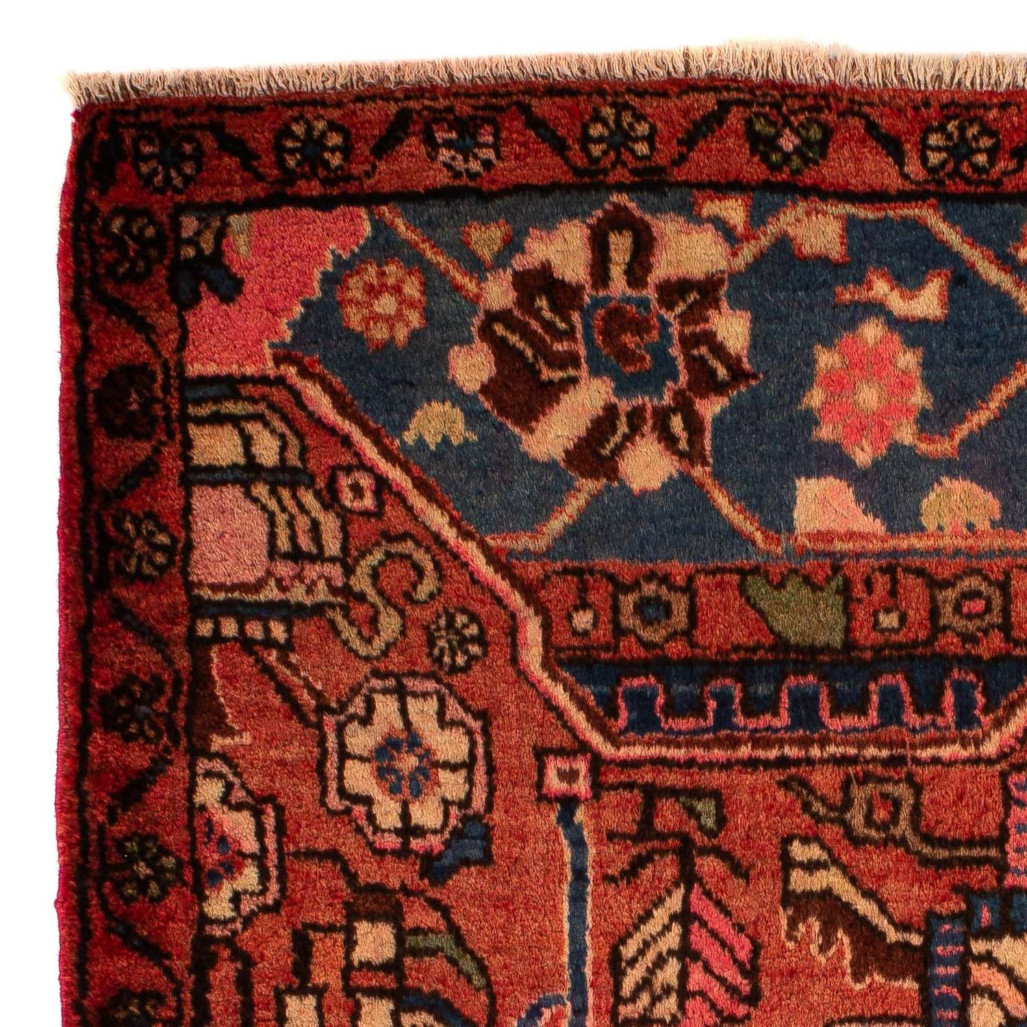 Tapis persan - Nomadic - 122 x 88 cm - multicolore