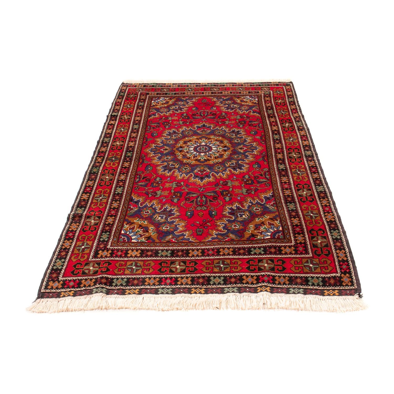 Loper Afghaans tapijt - 205 x 114 cm - donkerrood