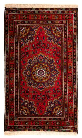 Tapis de couloir Tapis afghan - 205 x 114 cm - rouge foncé