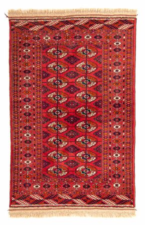 Tappeto Turkaman - 123 x 83 cm - rosso scuro