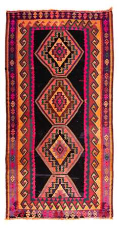 Runner Kelim Rug - Old - 310 x 160 cm - multicolored