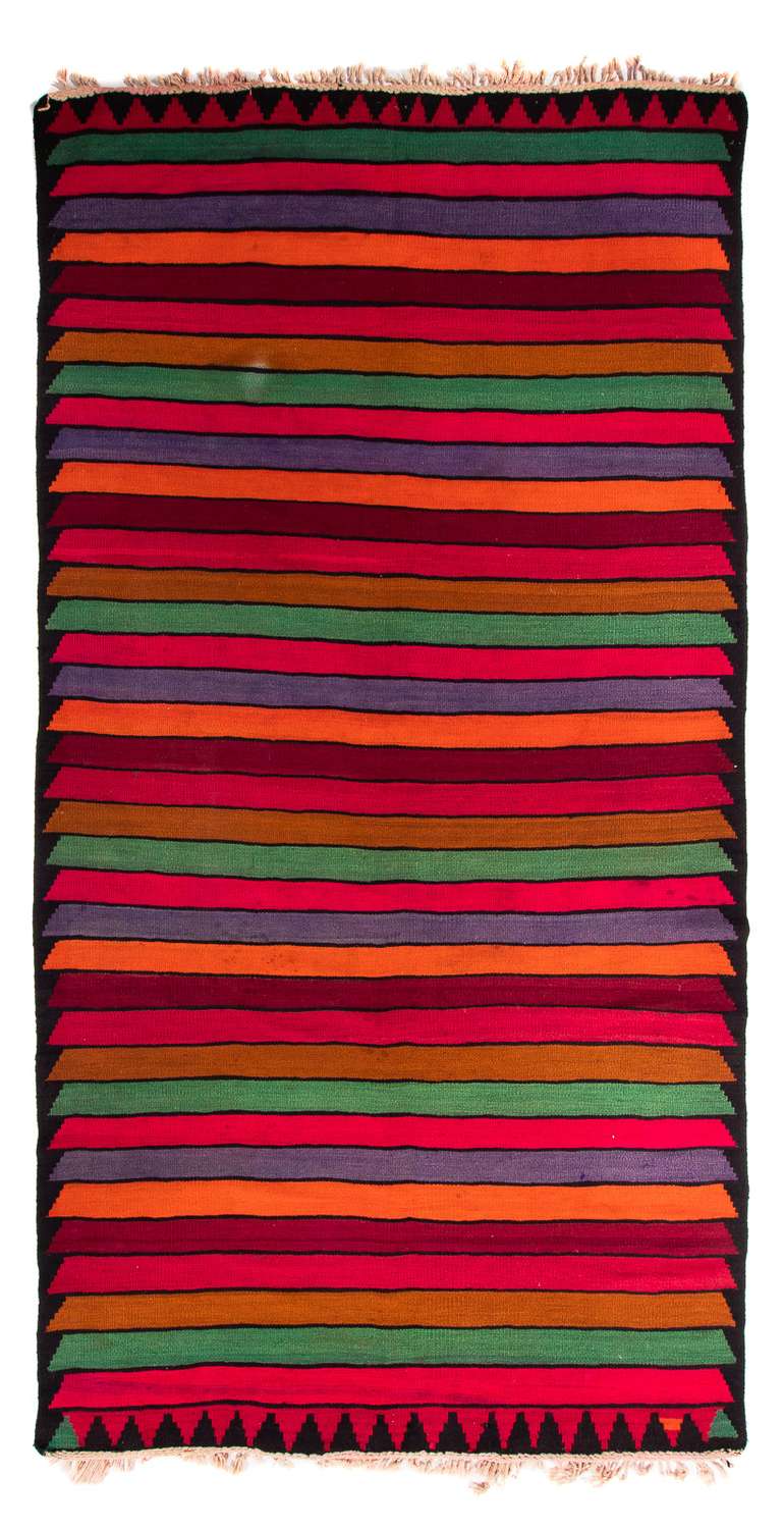 Corredor Tapete Kelim - Antigo - 350 x 185 cm - multicolorido