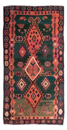 Tapis Kelim - Vieux - 310 x 175 cm - multicolore