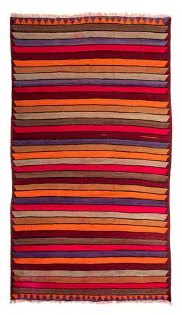 Corredor Tapete Kelim - Antigo - 355 x 125 cm - multicolorido