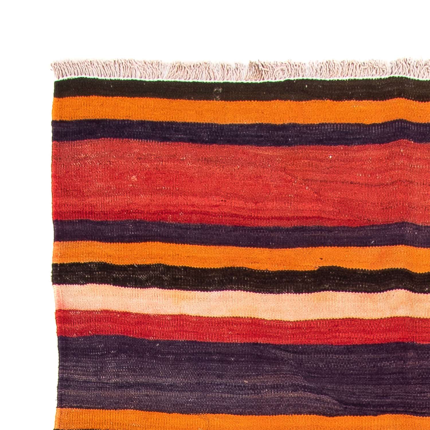 Corredor Tapete Kelim - Antigo - 330 x 130 cm - multicolorido