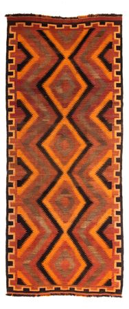 Tapis de couloir Tapis Kelim - Vieux - 320 x 140 cm - multicolore