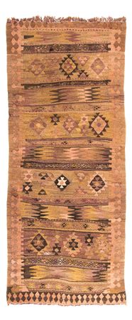 Runner Kelim Rug - Old - 260 x 110 cm - multicolored