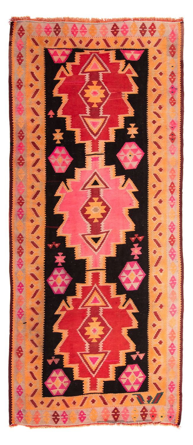 Tapis de couloir Tapis Kelim - Vieux - 330 x 150 cm - multicolore