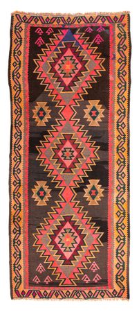 Tapis de couloir Tapis Kelim - Vieux - 335 x 150 cm - multicolore