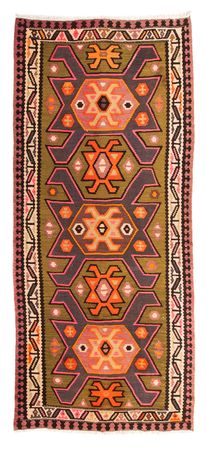 Tapis de couloir Tapis Kelim - Vieux - 305 x 145 cm - multicolore