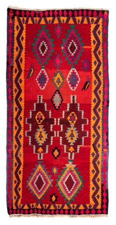 Tapis Kelim - Vieux - 280 x 155 cm - multicolore